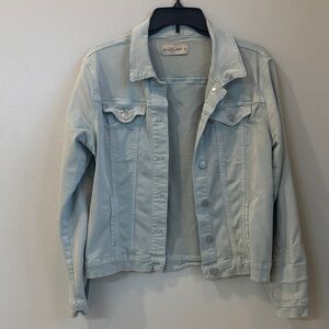 Women's Lola Jeans Gabriella Denim Jacket in Aqua Foam size M